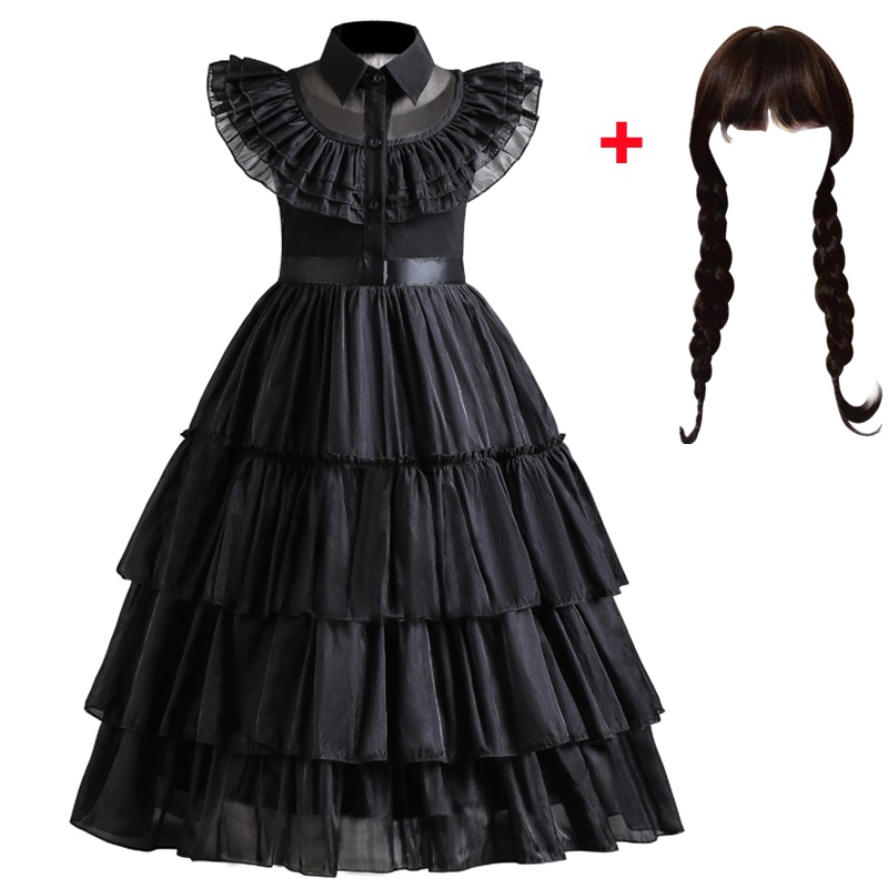 Đầm Hóa Trang halloween Phối Lưới Xinh Xắn Cho Bé Gái 4-12 Tuổi