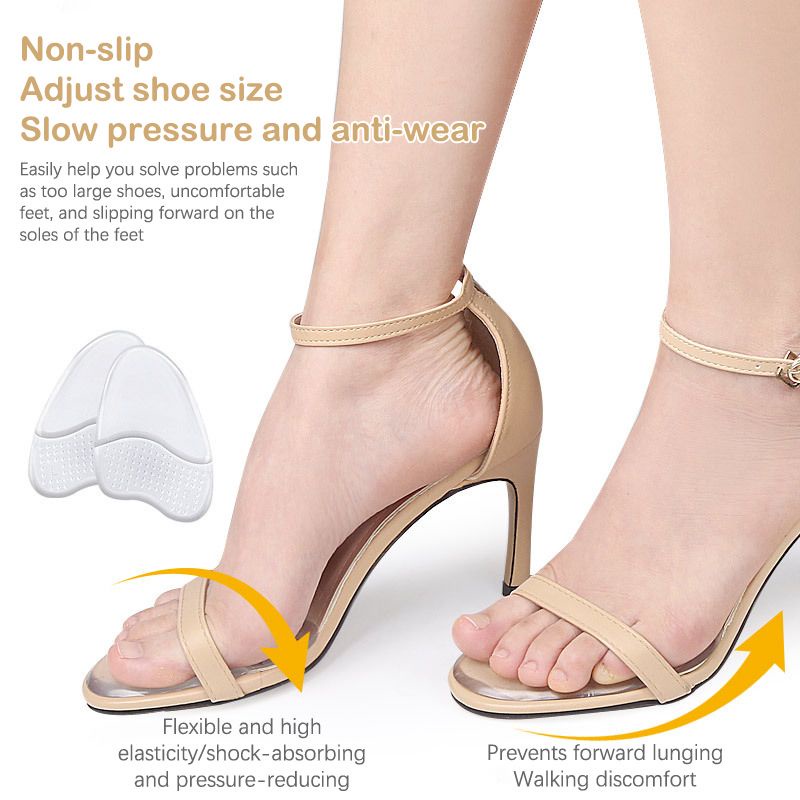 1 Cặp Đệm Lót Giày Cao Gót Dày Dặn Co Giãn Thoáng Khí Thấm Hút Mồ Hôi