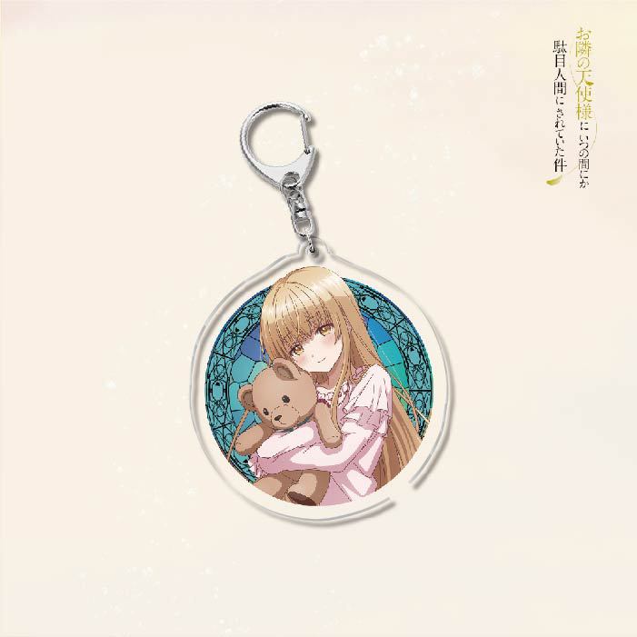 Móc khoá Anime The Angel Next Door Spoils Me Rotten Acrylic Key Ring Shiina Mahiru FujiMiya Amane Phụ kiện trang trí