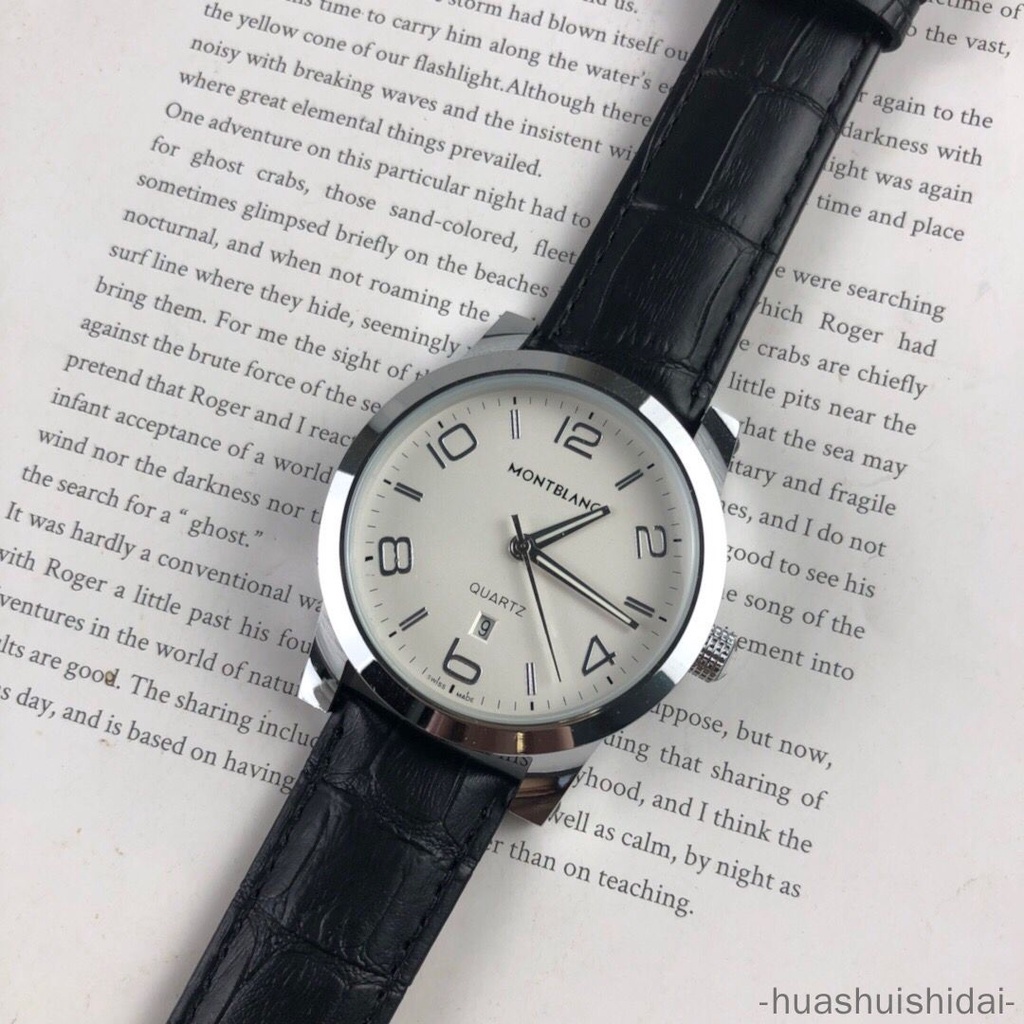 Đồng Hồ Đeo Tay Thạch Anh Có Lịch Dây Da Thời Trang Cho Nam