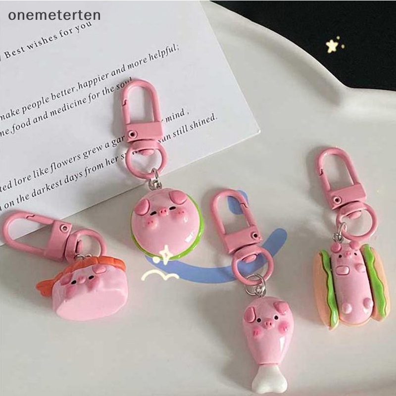 Rten Móc Khóa Hình Heo Hoạt Hình Dễ Thương Bằng Nhựa resin Trang Trí Túi Xách / Móc Khóa Làm Quà Tặng Cho Học