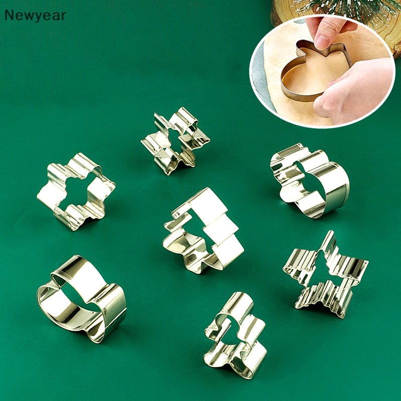 Set 5 Khuôn Cắt Bánh Quy Tạo Hình Chủ Đề Giáng Sinh Bằng Thép Không Gỉ diy