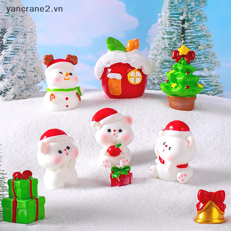 1 Bức Tượng Ông Già Noel / Người Tuyết / Gấu micro Để Bàn Trang Trí Giáng Sinh diy