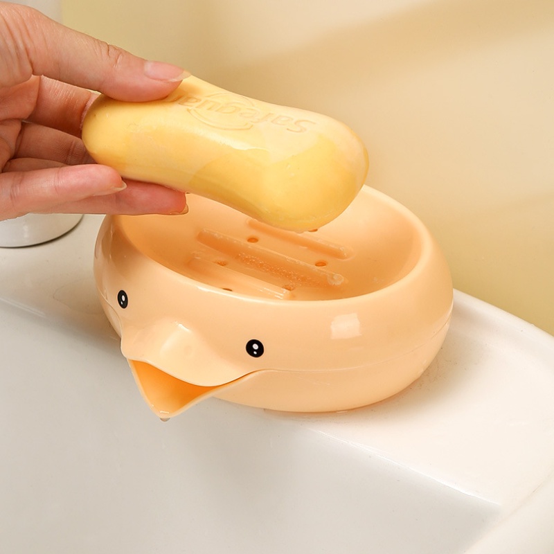 Dễ Thương Sáng Tạo Hình Vịt Hộp Xà Phòng Thoát Nước Phòng Tắm Xà Phòng Xà Phòng Hộp Món Ăn Bọt Biển Bảo Quản Khay