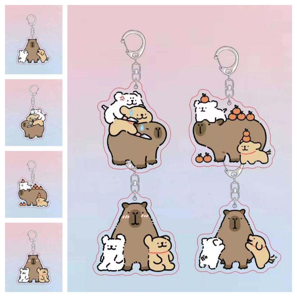 Staiai capibara capybara Bằng acrylic Dễ Thương Sáng Tạo Treo Trang Trí Ba Lô / Móc Khóa Trang Trí