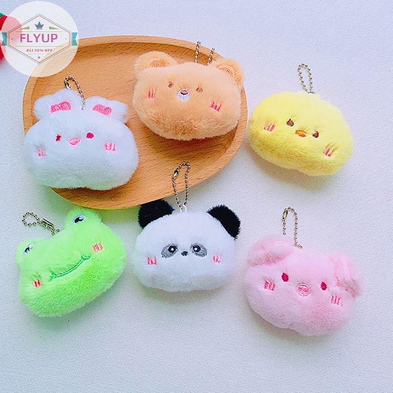 Flyup Móc Chìa Khóa Hình Thú Nhồi Bông Mềm Mại Đáng Yêu