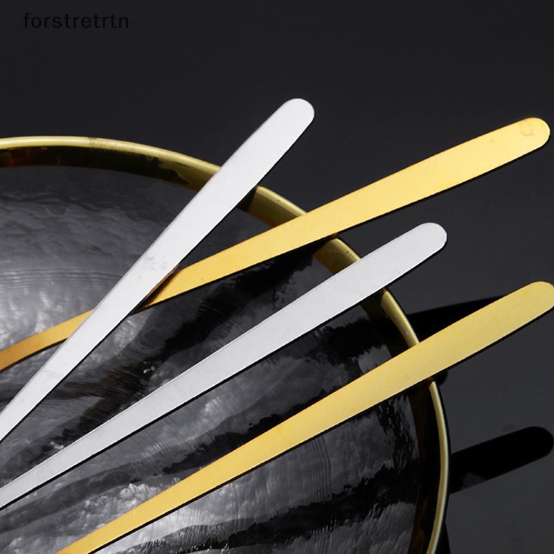 Forstretn 1 Muỗng Cà Phê & Trà Tráng Miệng Cán Dài Bằng Thép Không Gỉ