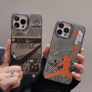 Mờ / matte Ốp Điện Thoại silicone Mềm Nhám In Logo nike jordan Cho iphone 11 12 13 14 15 pro max plus