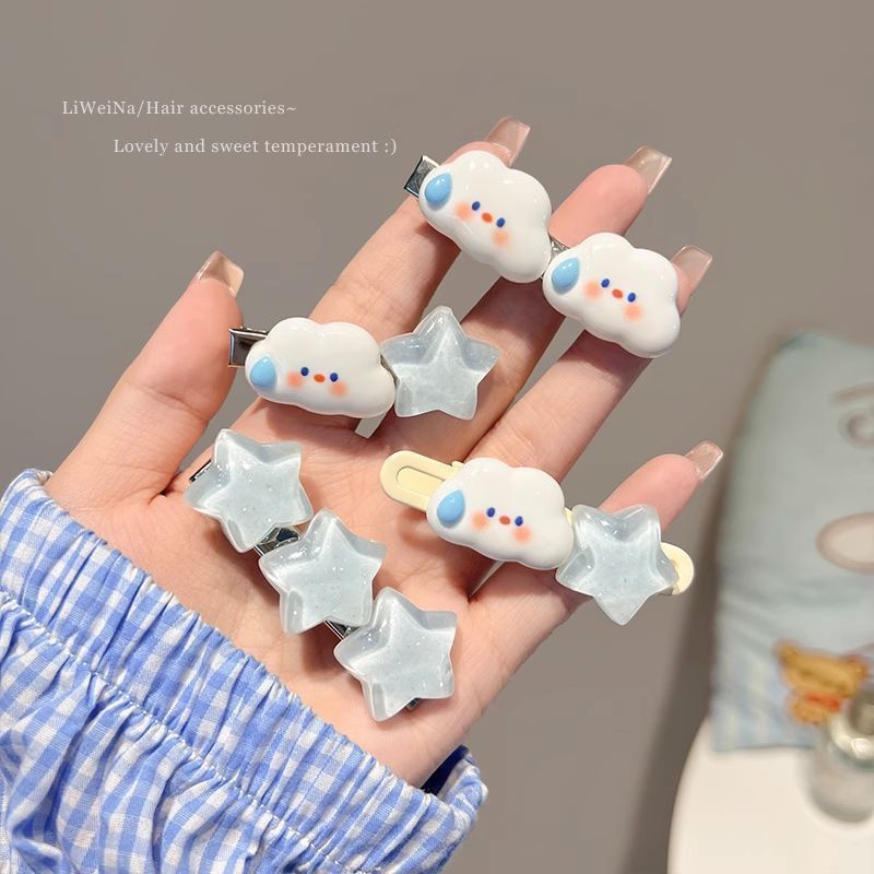 Kẹp Tóc Hình Đám Mây / Ngôi Sao / Đám Mây Dễ Thương Thời Trang Cho Nữ