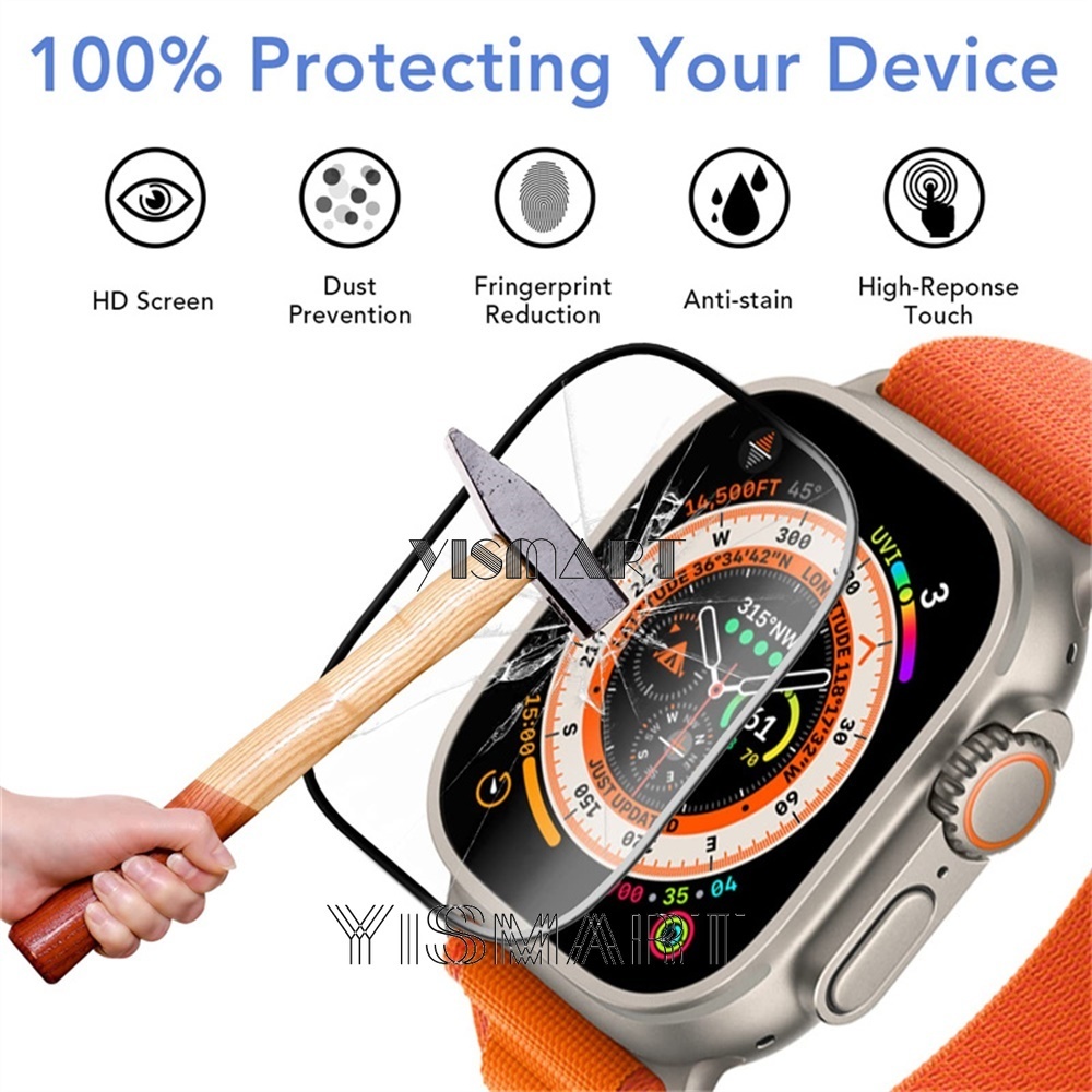Miếng Dán Bảo Vệ Màn Hình Đồng Hồ apple watch series 9 8 7 6 se 5 40mm 41mm 42mm 44mm 45mm 38mm Kính