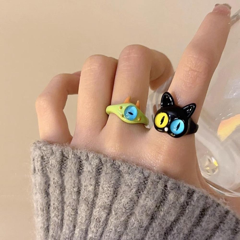 Susans Nhẫn Cưới Hình Mèo Mắt To Vui Nhộn Thời Trang Mới