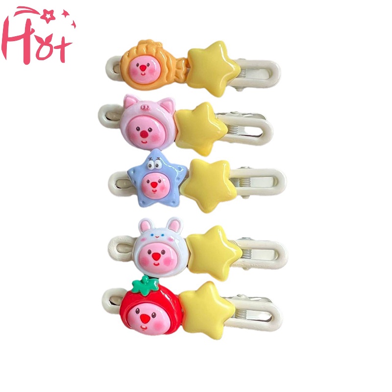 Jr 1 Kẹp Tóc Hình Ngôi Sao / Trái Dâu / Trái Dâu Ngọt Ngào Dễ Thương vn