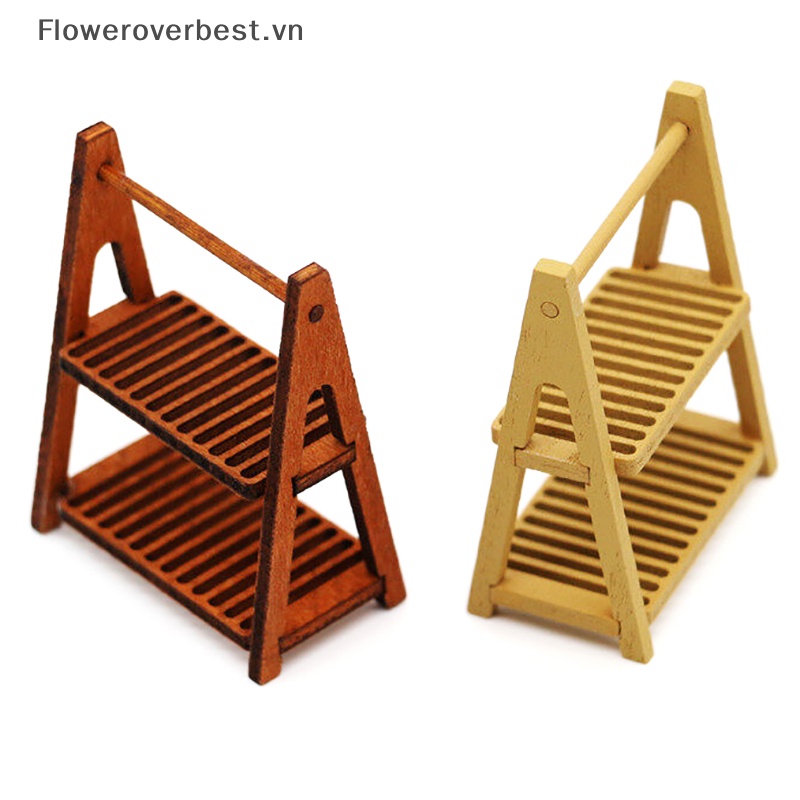 Giá Đỡ Bánh Mì / Thức Ăn Hai Tầng Trang Trí Nhà Búp Bê Tỉ Lệ 1: 12