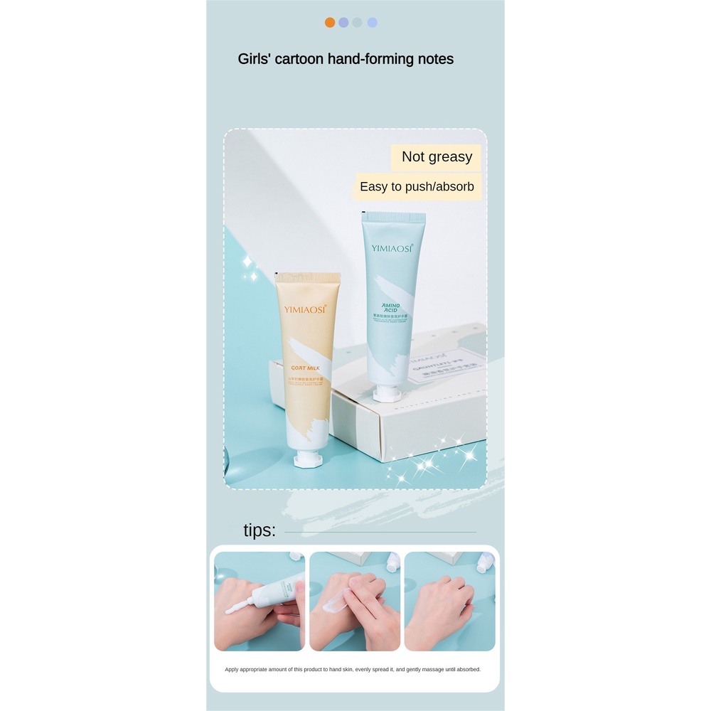 YIMIAOSI Vaseline Sữa Dê Kem Dưỡng Da Tay Sửa Chữa Kem Dưỡng Da Tay Chống Lão Hóa Nuôi Dưỡng Kem Chăm Sóc Tay * KÍNH