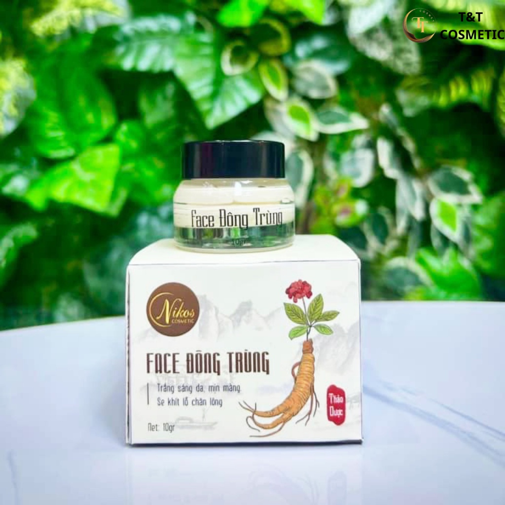 Kem Face Đông Trùng  Nicos Beauty, 10g Đông Trùng Hạ Thảo Dưỡng Da Ngăn Ngừa Nám