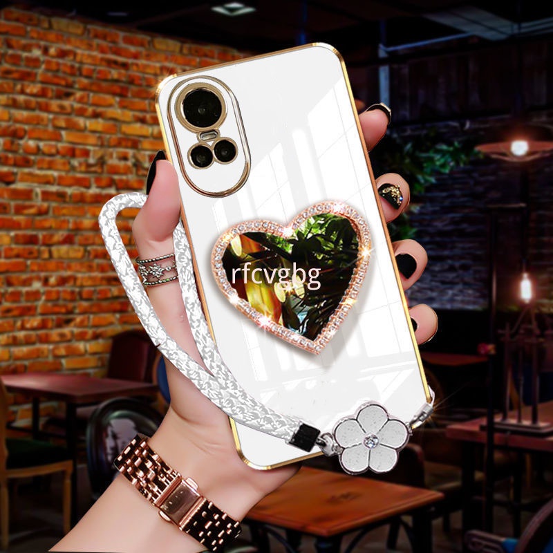 ốp lưng oppo reno 10 5g oppo reno 10 pro 5g oppo reno 10 pro plus Ốp Điện Thoại Mềm Mạ Điện Có Gương