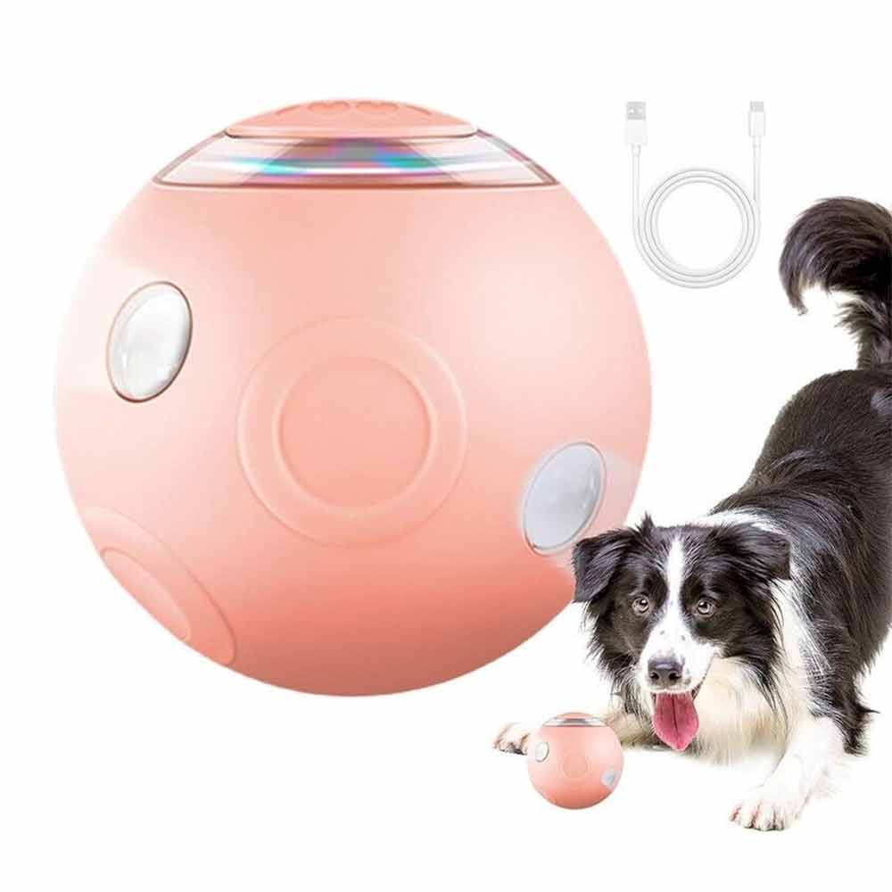 Interactive Cat Toy Ball Electric 360° Self-Rotating USB Rechargeable with LED Light Smart Toy