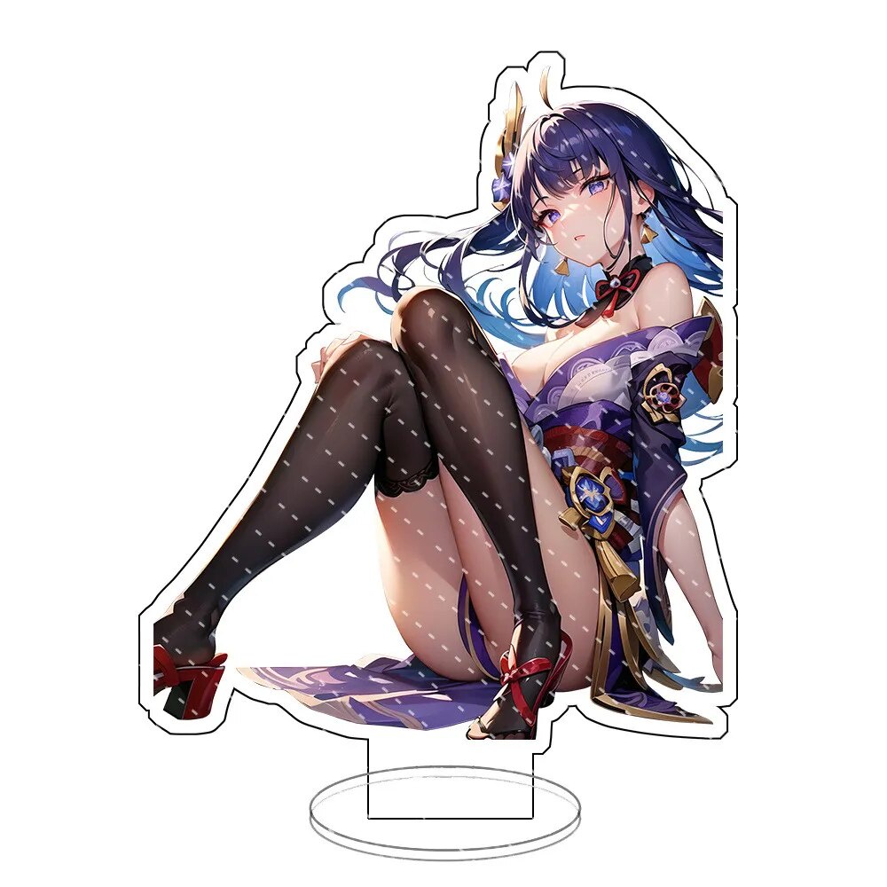 Mô hình Standee Hot Game Anime Genshin Impact Raiden Shogun xz Hutao Phụ kiện trang trí để bàn góc học tập