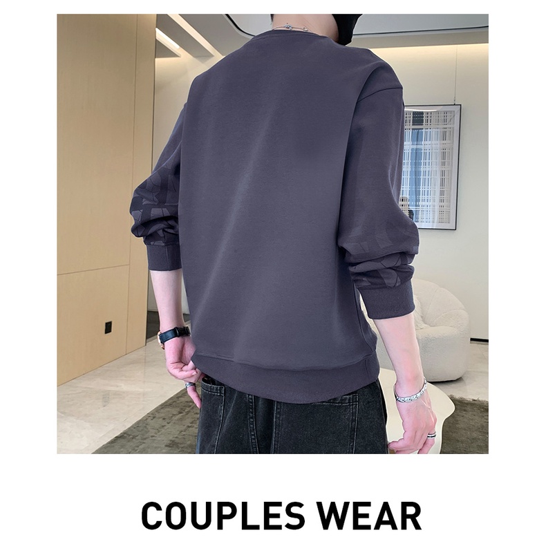 Áo sweater Tay Dài Cổ Tròn Dáng Rộng In Họa Tiết Thời Trang Mùa Thu Cho Nam