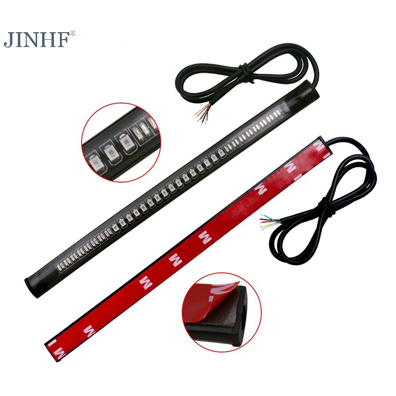 Jinhf Đèn Phanh Gắn Đuôi Xe Mô Tô Ánh Sáng Đỏ Và Vàng Nóng Bỏng