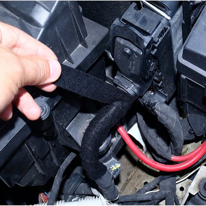 Băng Keo Vải Nỉ Cách Nhiệt Màu Đen 15m Chống Thấm Nước Thông Dụng Bảo Vệ Dây Điện Cho Xe Hơi