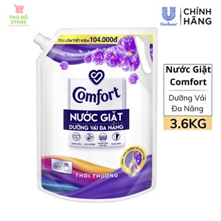 Nước Giặt Comfort Dưỡng Vải Hương Thời Thượng - Túi 3.6Kg Tặng 350G Nước