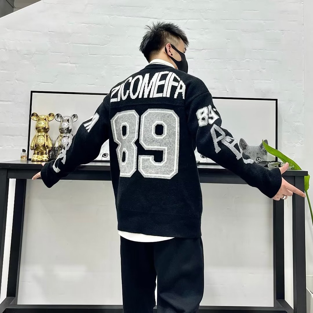 Áo sweater Cổ Tròn In Chữ Thời Trang Cho Cặp Đôi