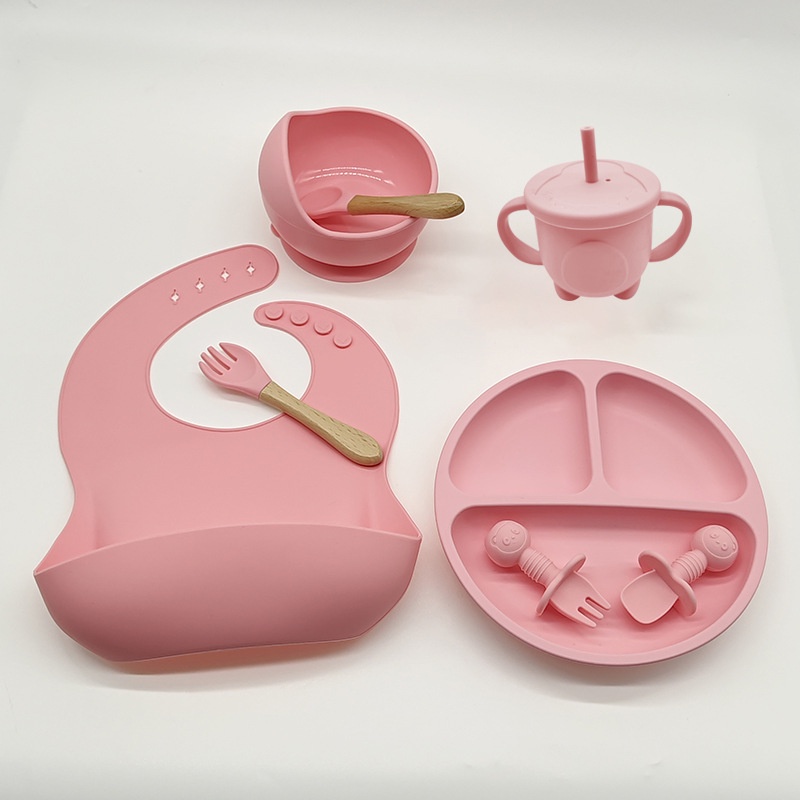 Bộ Muỗng Nĩa Tập Ăn Bằng silicone Cho Bé