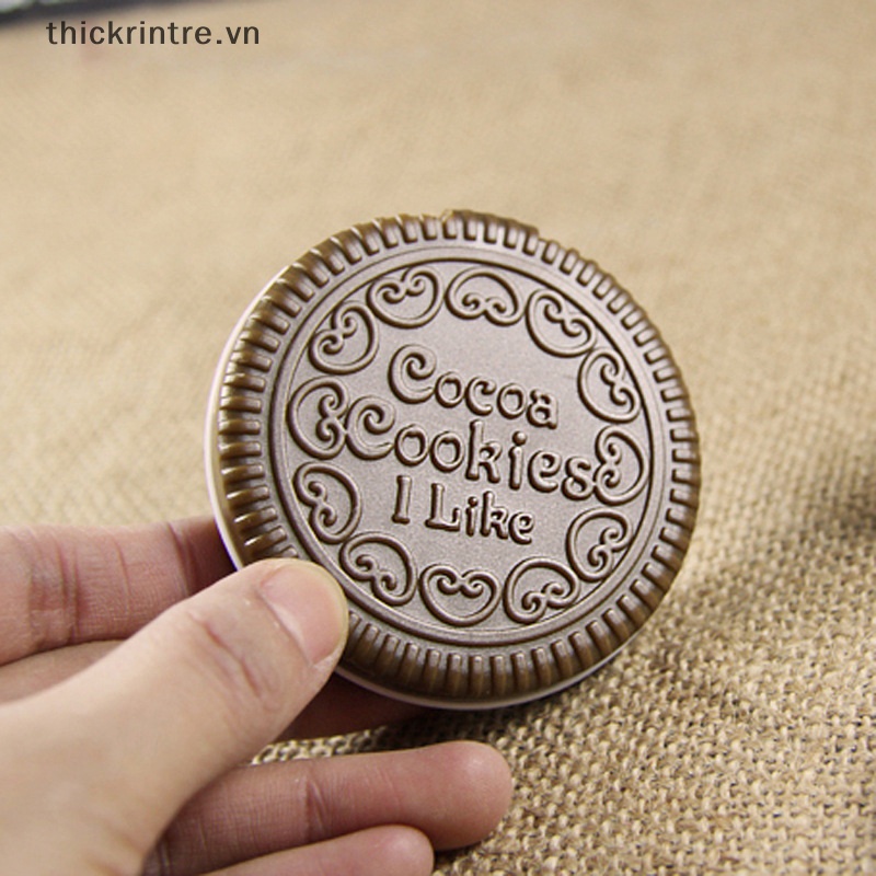 1 Bộ Gương Trang Điểm Gấp Gọn Hình Bánh Quy Sô Cô La / Bánh oreo Đáng Yêu Kèm 1 Lược Trang Điểm Dành Cho Nữ vn