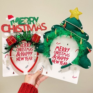 Christmas headband super fairy bow headband party photo accessories Christmas tree decorations for children
