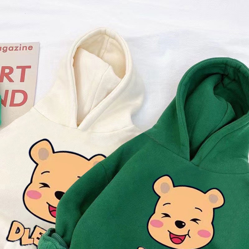Phlis Áo hoodie Dày Dặn Giữ Ấm Thời Trang Thu Đông 2023 Cho Bé