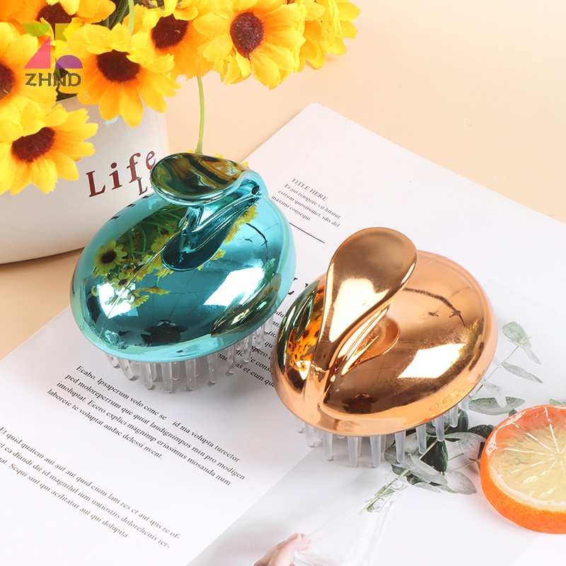 Zhuzhengde Bàn Chải Gội Đầu massage Thư Giãn Chăm Sóc Da Đầu