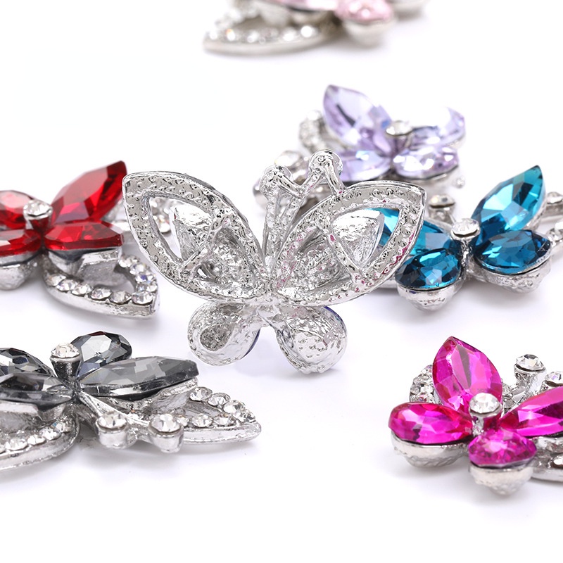Đá Pha Lê Hình Bướm 21 * 28mm Tự Làm Phụ Kiện Trang Sức