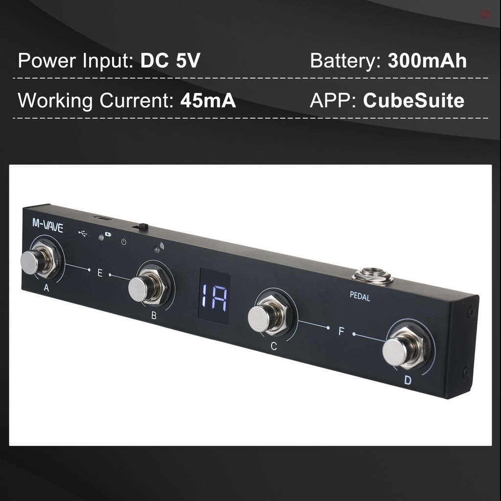 Bàn Đạp Điều Khiển Chân Không Dây Sạc Được 4 Nút &  m-vave chocolate bt