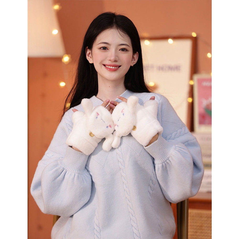 Găng Tay Dệt Kim ấm áp Cinnamoroll Anime Giai điệu Dễ Thương Nhồi Bông Mùa đông Găng Tay Chống Gió Mềm Mại Dành Cho Bé Gái Quà Tặng Giáng Sinh Cho Trẻ Em.
