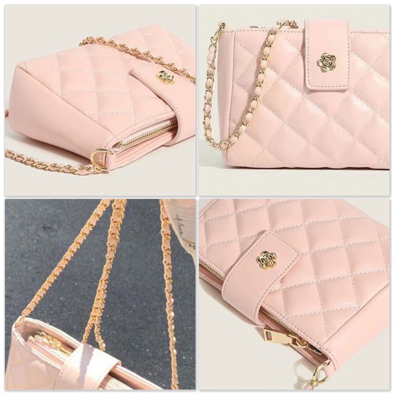 Arctic Hunter Túi Đeo Chéo Dây Xích Nhỏ Màu Hồng Nhẹ Nhàng Nữ Tính Hợp Thời Trang