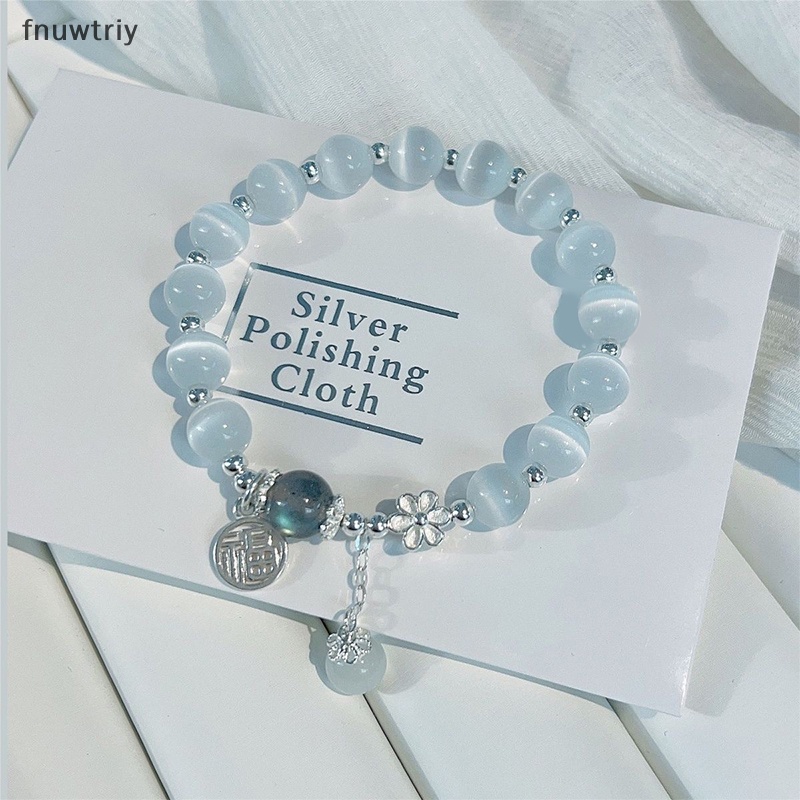 Vòng Tay Chuỗi Hạt Đá opal Nhân Tạo Co Giãn Thời Trang Cho Nữ vn