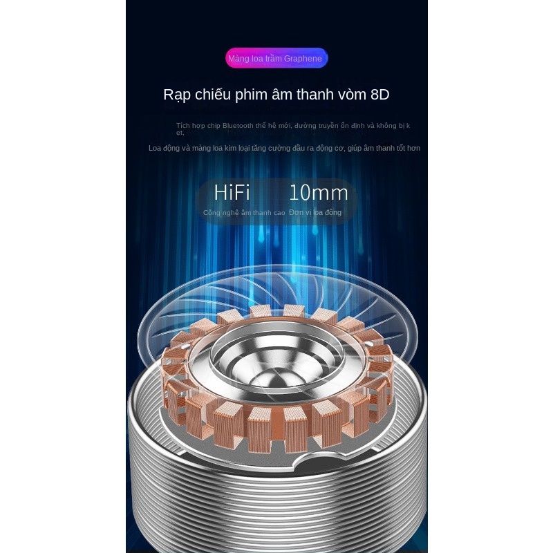 Tai Nghe Nhét Tai bluetooth Không Dây mini Màu Đen Chất Lượng Cao