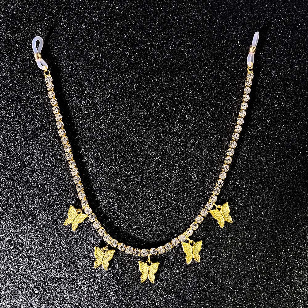 Hàng Mới Về Mới Dây Xích Đeo Cơ Thể Gợn Sóng Hình Bướm Đính Đá Phong Cách Âu Mỹ