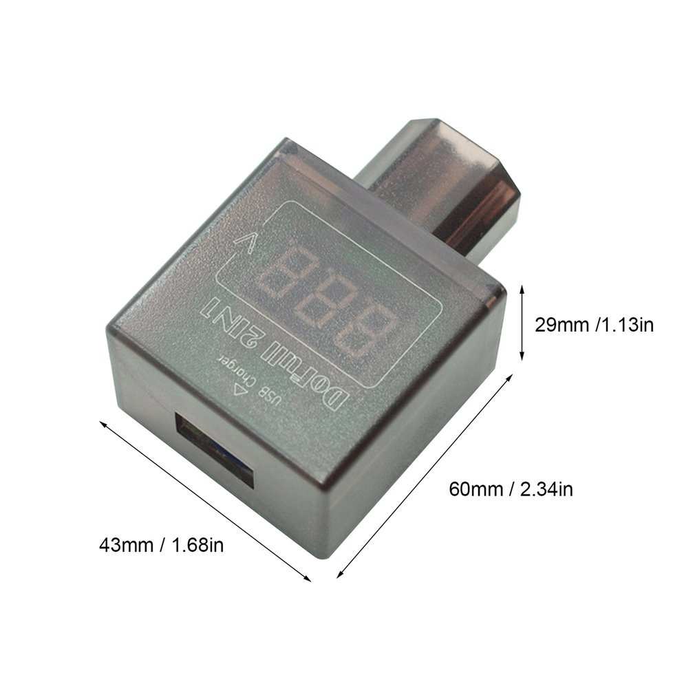 Vôn Kế Điện Tử 2 Trong 1 48v / 60v / 72v / 96v Cho Xe Hơi