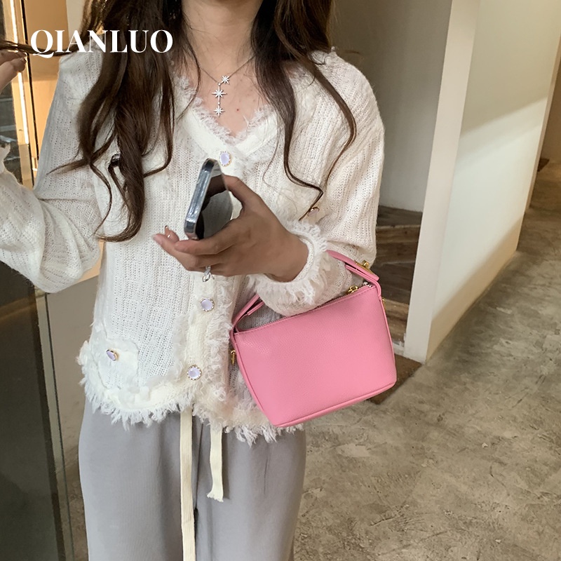 QIANLUO túi xách nữ túi đeo chéo 2023NEW Cute Fashion Tiện dụng hàn quốc L91T1B1L 42Z231021