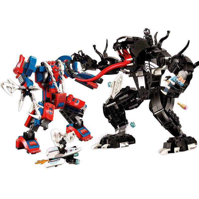 Tương Thích Với Lego Spider-Man Vs. Venom Mech Iron Man 3 Anti-Hulk Lắp Ráp Khối Đồ Chơi Cho Bé Trai