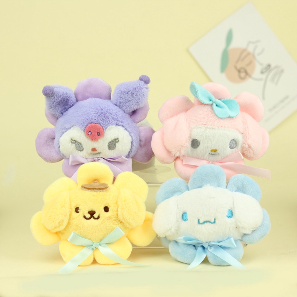 Búp Bê Nhồi Bông Hình Chú Chó sanrio kuromi 12cm Dễ Thương