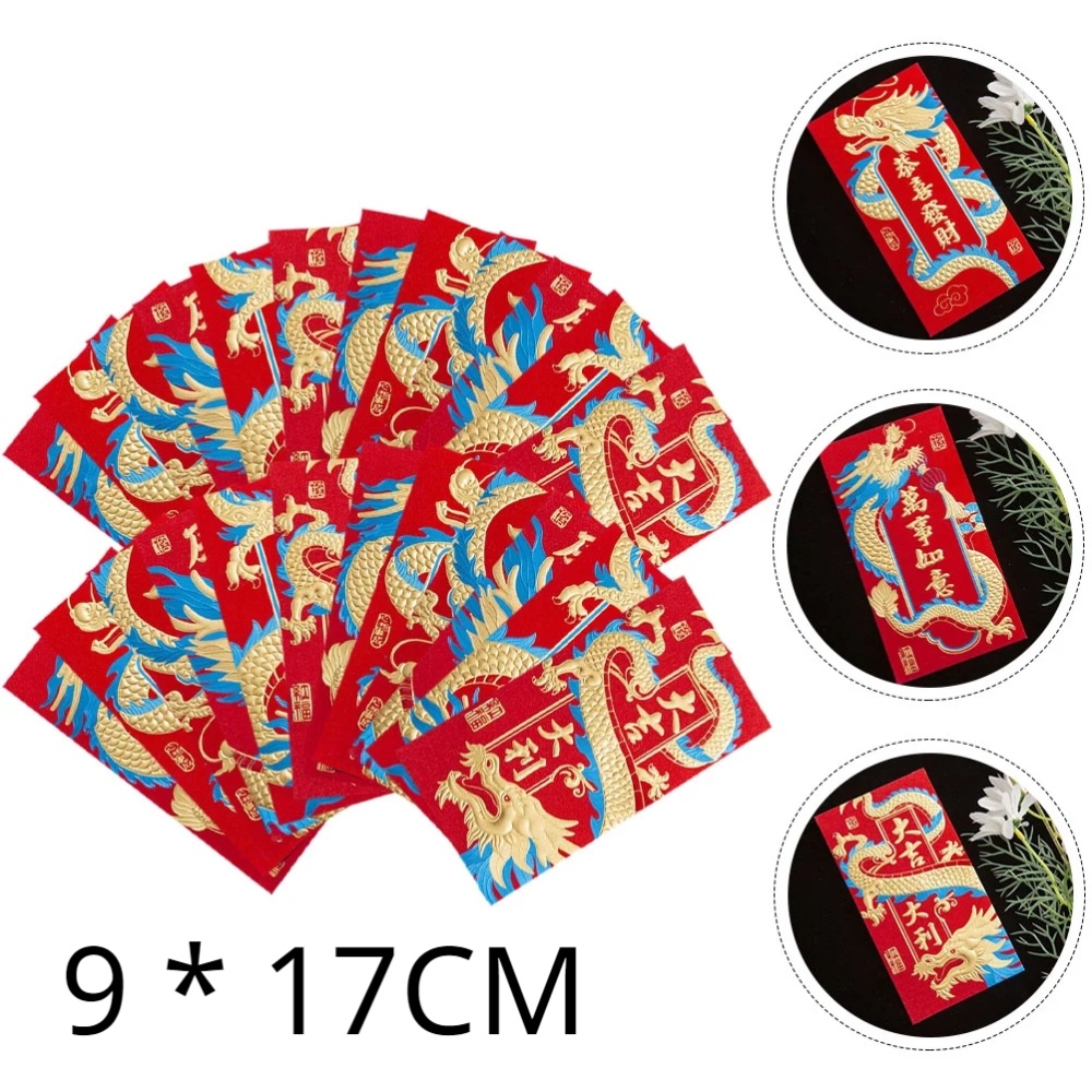 Bao Lì Xì May Mắn Màu Đỏ Mừng Năm Mới 2024 2024