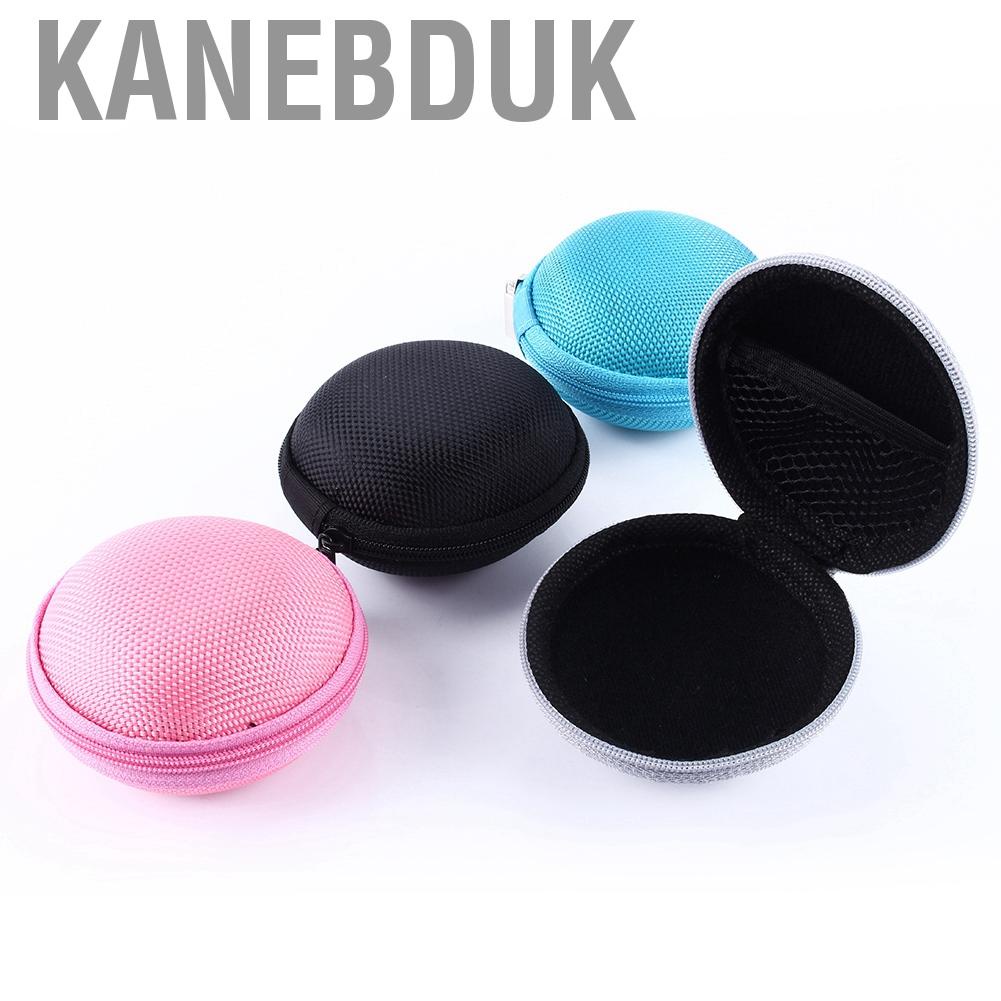 Kanebduk Colorful Mini  Headphone Earbud Carrying Storage Bag Pouch Hard Case