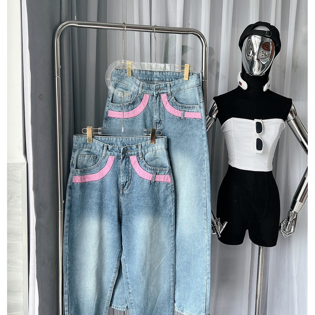 QUẦN BAGGY VIỀN TÚI HỒNG 187 BIG SIZE 60 - 90 KG