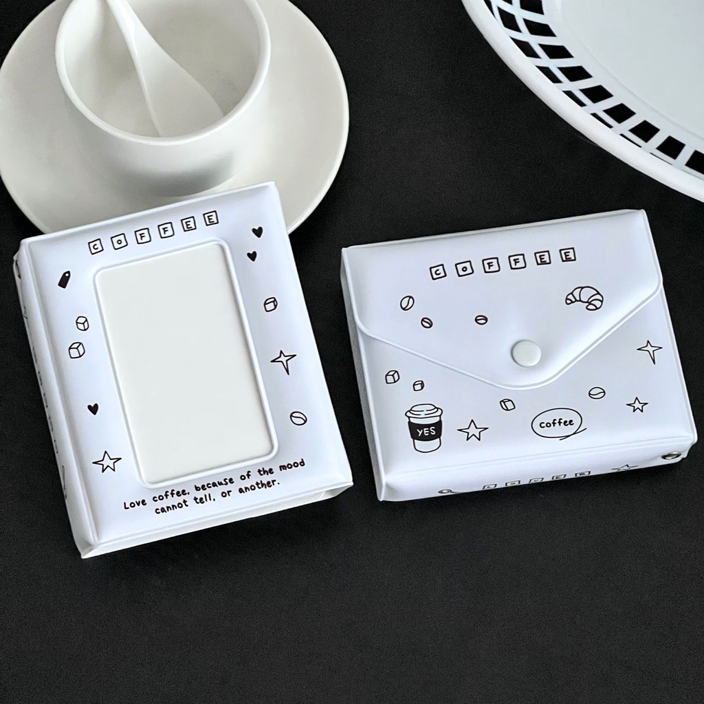 Album Đựng Thẻ id / Thẻ id 3 inch Hình Buổi Sáng Màu Trắng Đen