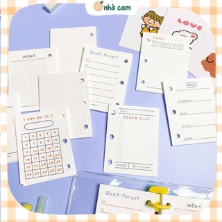 Ruột / Refill sổ còng mini đựng card (Không kèm bìa) Nhà Cam