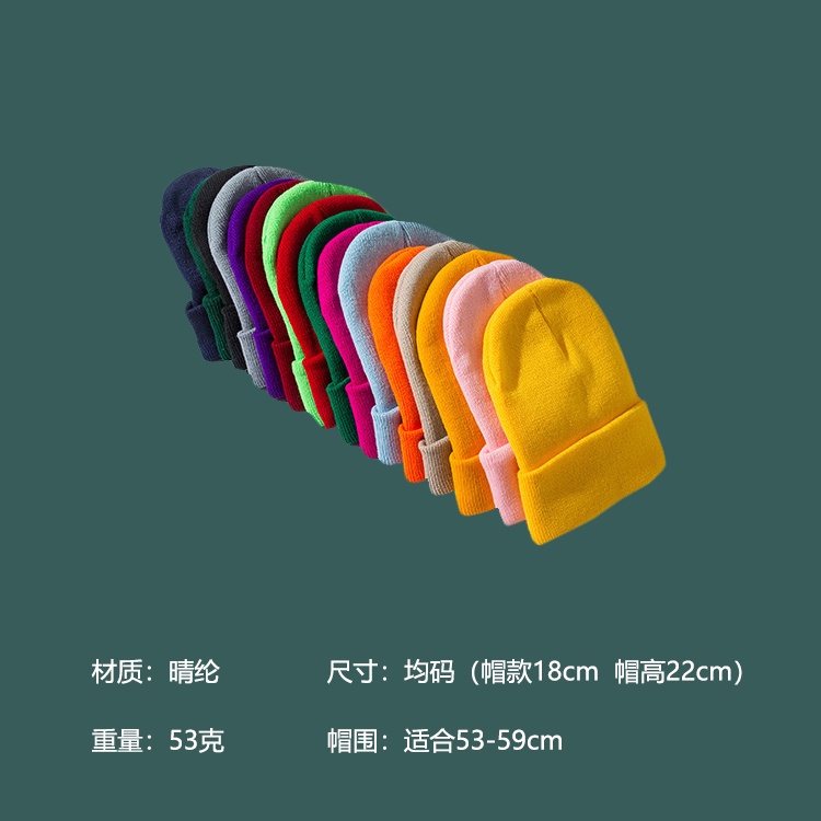 Mũ Len Tròng Đầu Màu Trơn Thời Trang Thu Đông Cho Nam Và Nữ