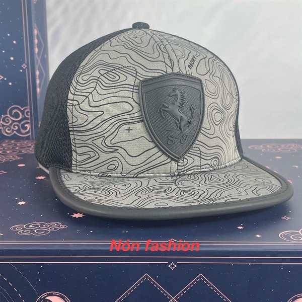 Mũ snapback ngựa - Nón hiphop nam nữ logo ép nhựa Ferrairi khoá sau cực chất - đậm chất thời trang cool ngầu